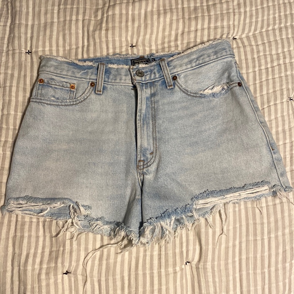 Abercrombie Annie High Rise Denim Shorts